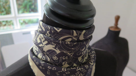 The Gold Code 2 | Aquarius Collection. Hand Rolled Silk Square