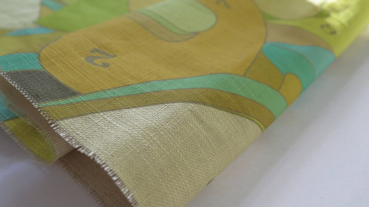 The Gold Code 3 | Atlas Collection | Linen Wall Hanging | Throw