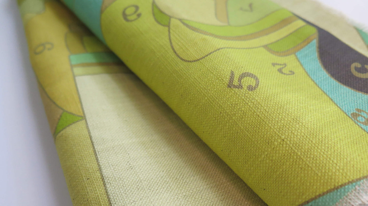 The Gold Code 3 | Atlas Collection | Linen Wall Hanging | Throw