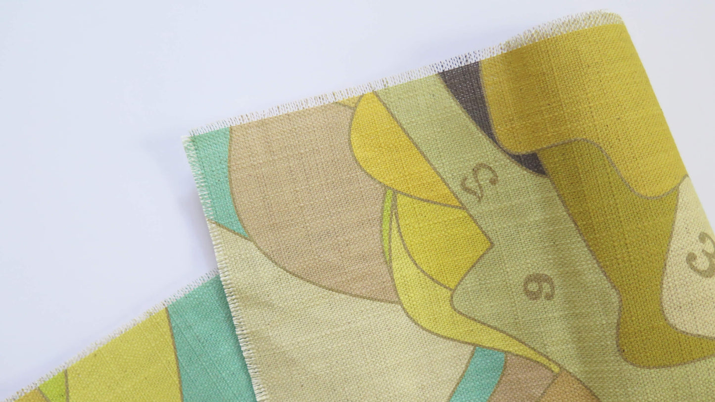 The Gold Code 3 | Atlas Collection | Linen Wall Hanging | Throw