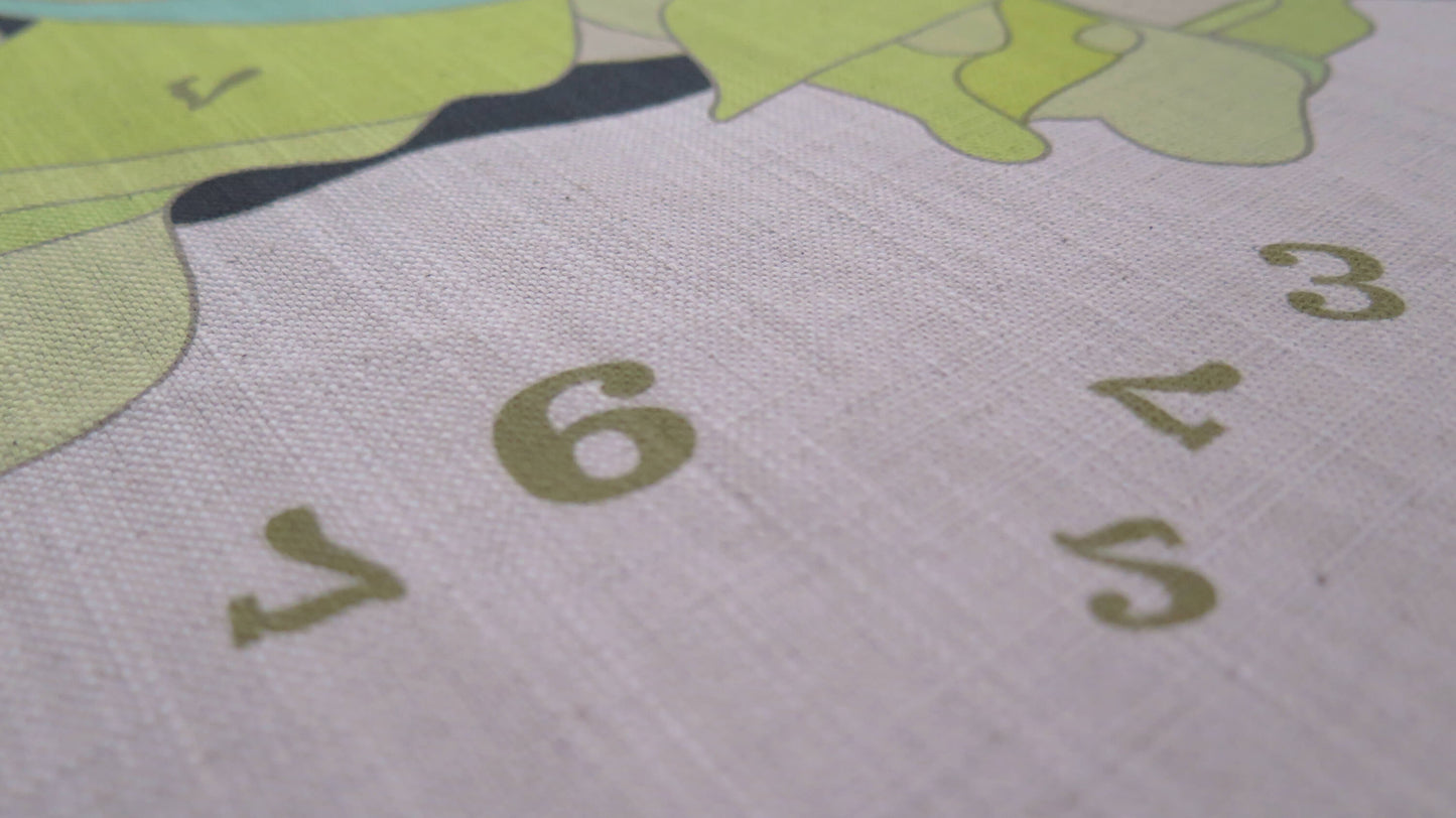 The Gold Code 5 | Atlas Collection | Large Linen Wall Hanging