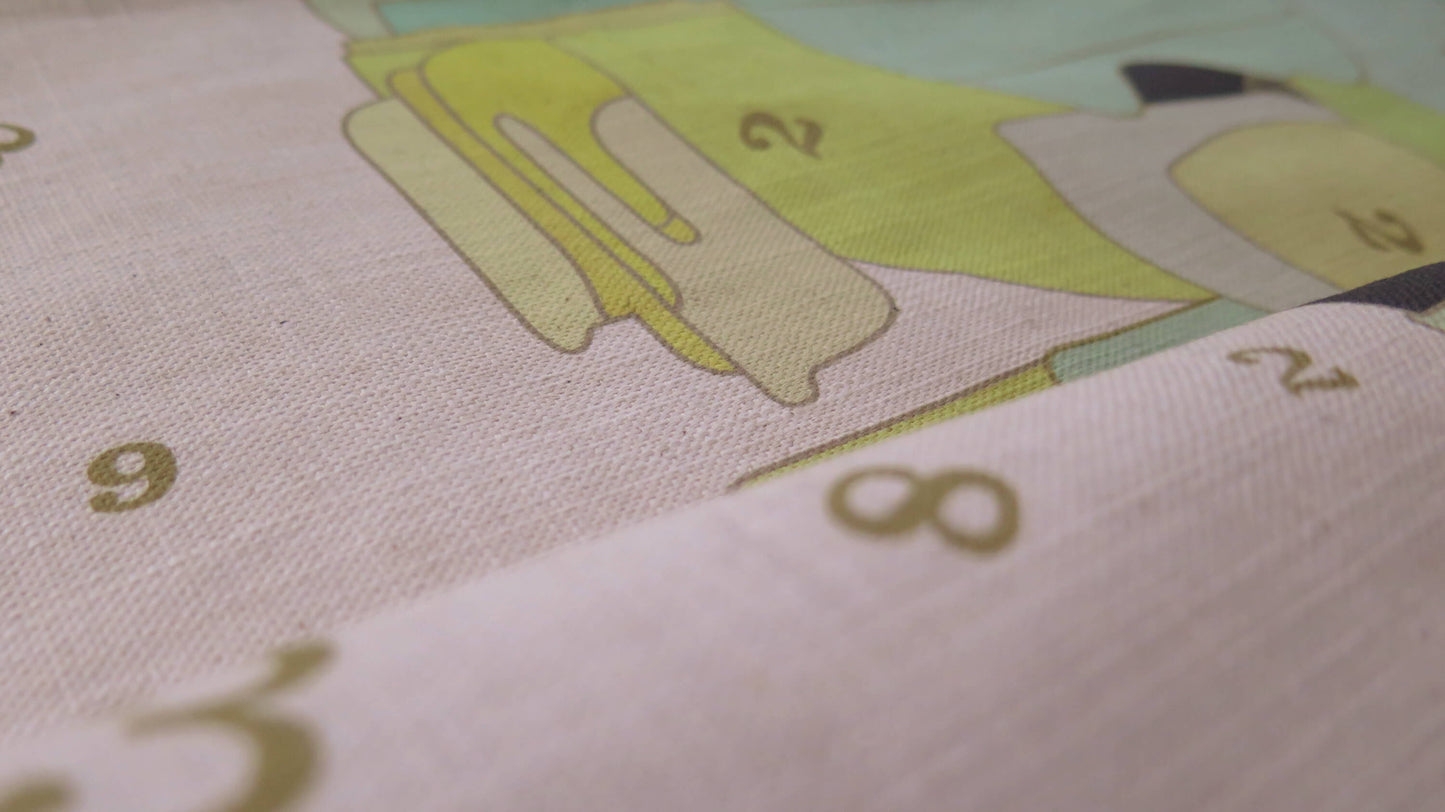 The Gold Code 5 | Atlas Collection | Large Linen Wall Hanging