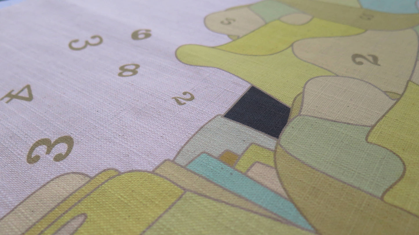 The Gold Code 5 | Atlas Collection | Large Linen Wall Hanging