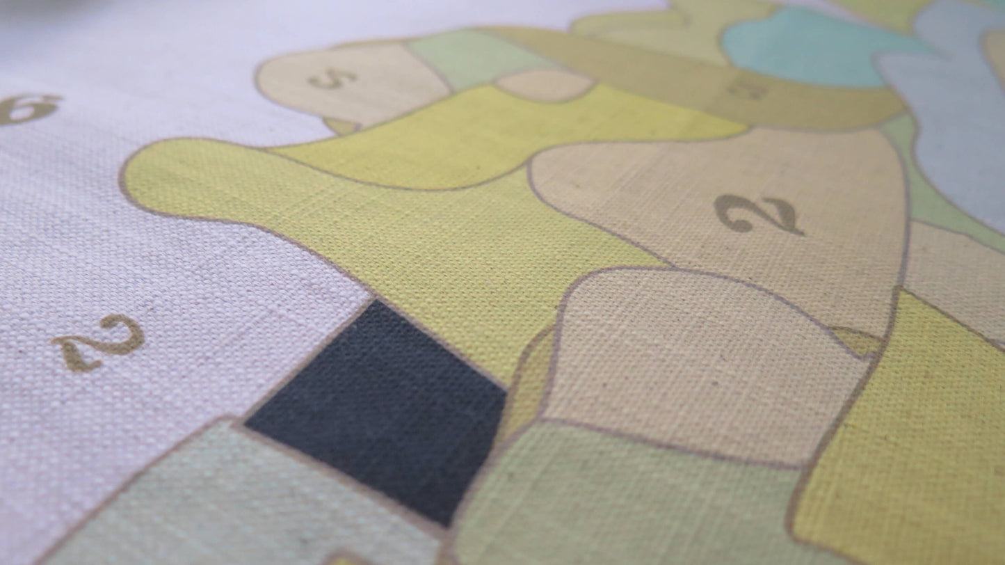 The Gold Code 5 | Atlas Collection | Large Linen Wall Hanging