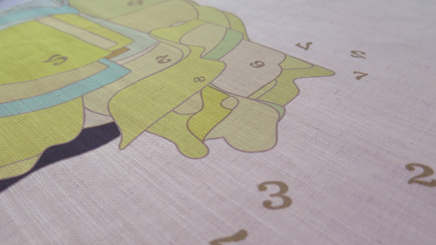 The Gold Code 5 | Atlas Collection | Large Linen Wall Hanging