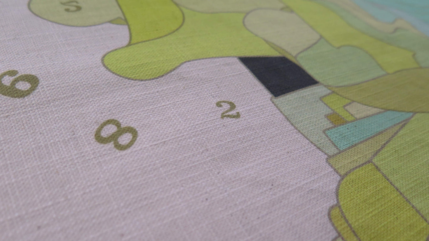 The Gold Code 5 | Atlas Collection | Large Linen Wall Hanging