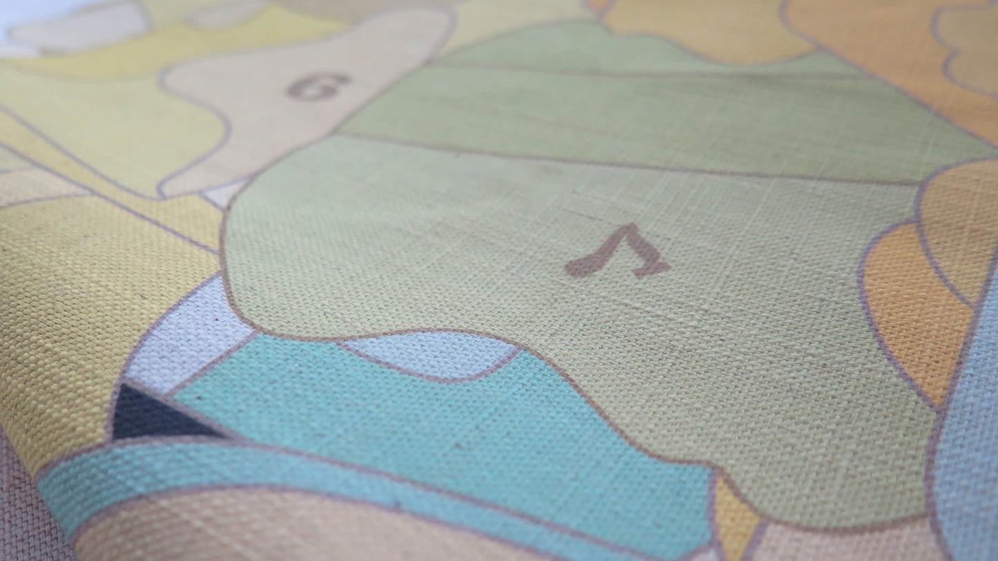 The Gold Code 5 | Atlas Collection | Large Linen Wall Hanging