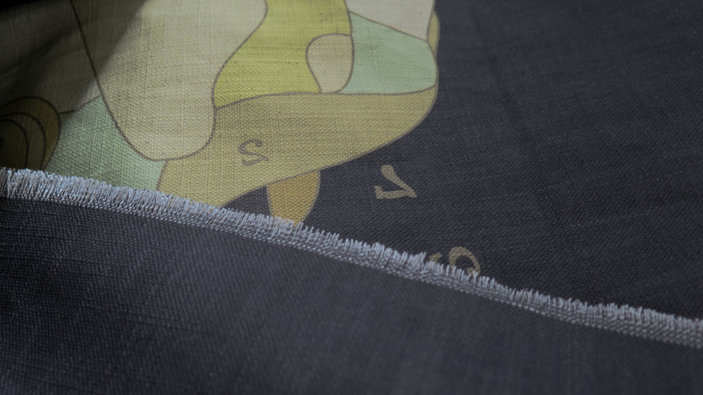 The Gold Code 6 | Atlas Collection | Large Linen Wall Hanging