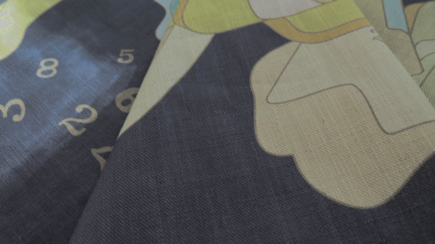 The Gold Code 6 | Atlas Collection | Large Linen Wall Hanging