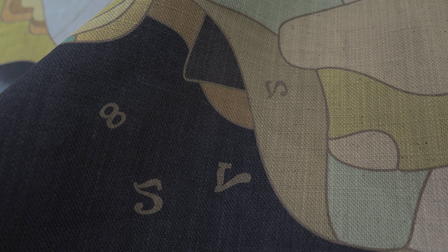 The Gold Code 6 | Atlas Collection | Large Linen Wall Hanging