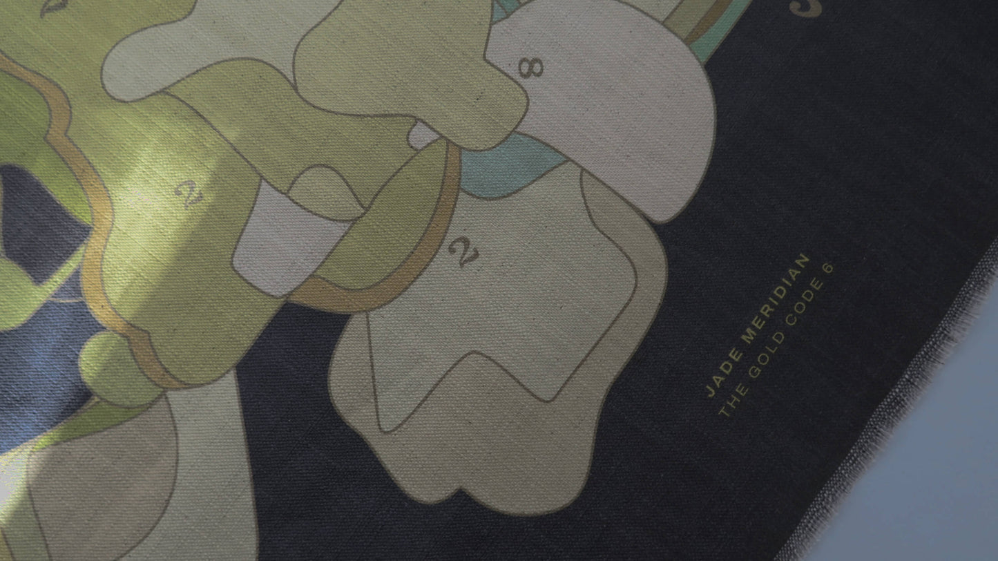 The Gold Code 6 | Atlas Collection | Large Linen Wall Hanging