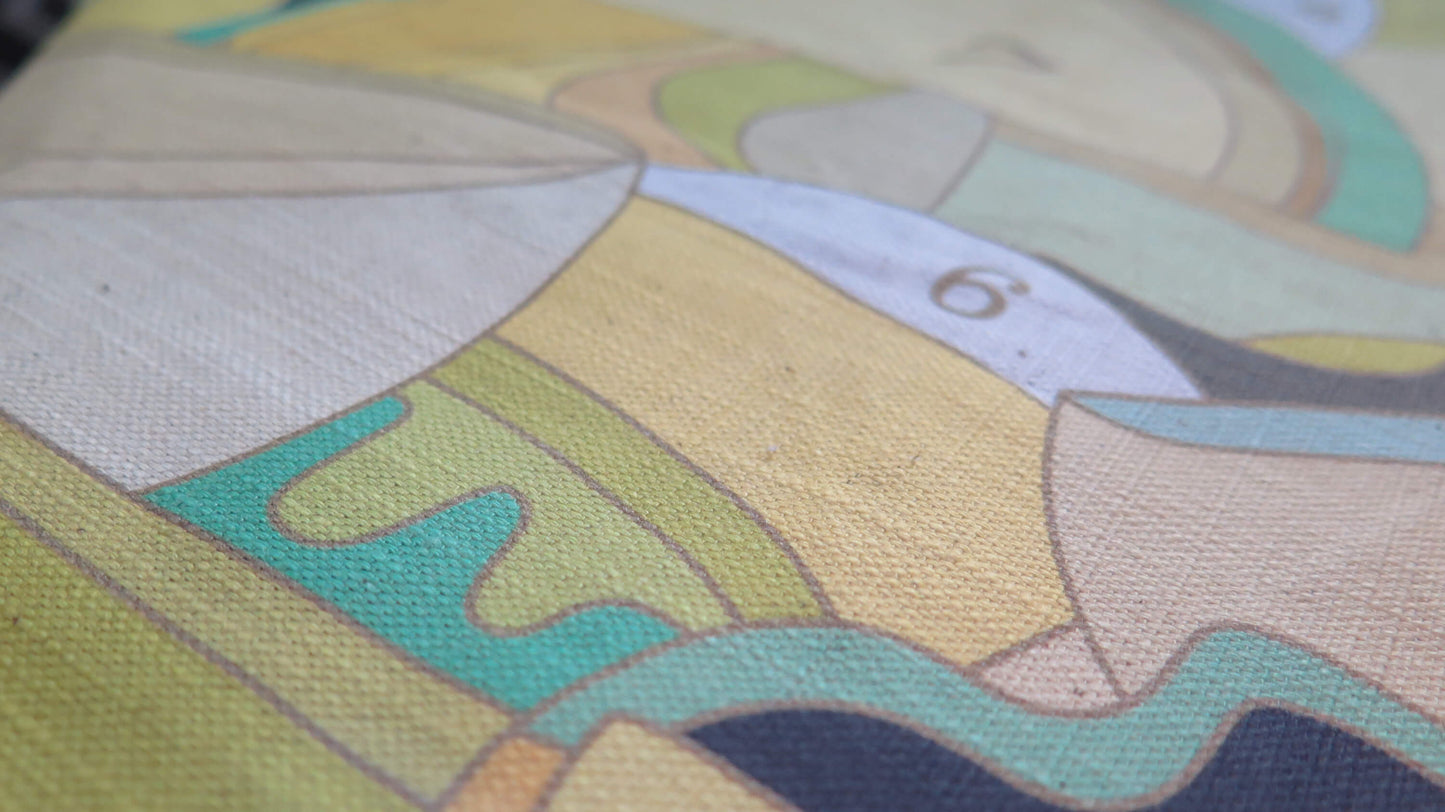 The Gold Code 6 | Atlas Collection | Large Linen Wall Hanging