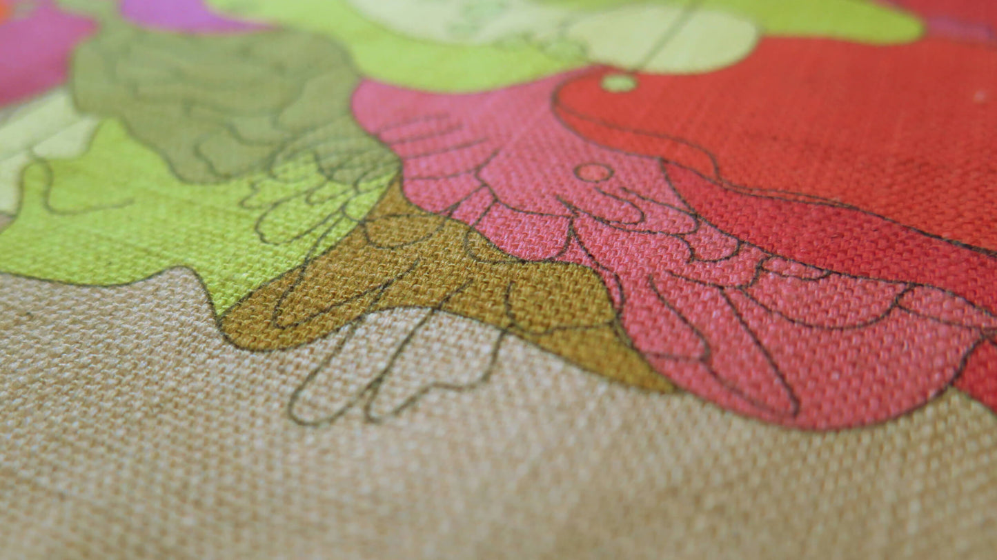 Under the Snow Moon 2 | Atlas Collection | Linen Wall Hanging | Throw