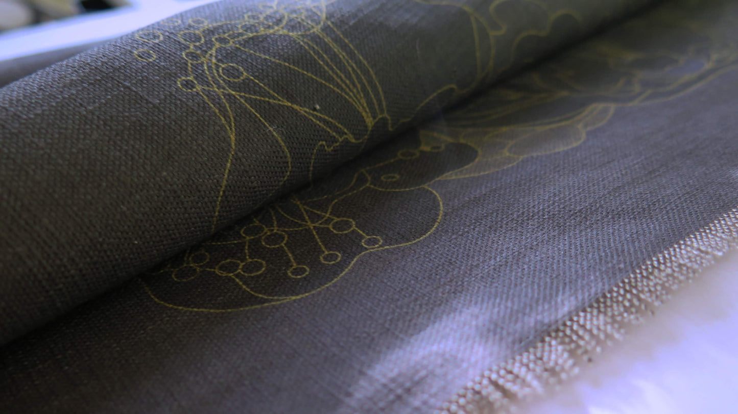 Under the Snow Moon 5 | Atlas Collection | Linen Wall Hanging | Throw