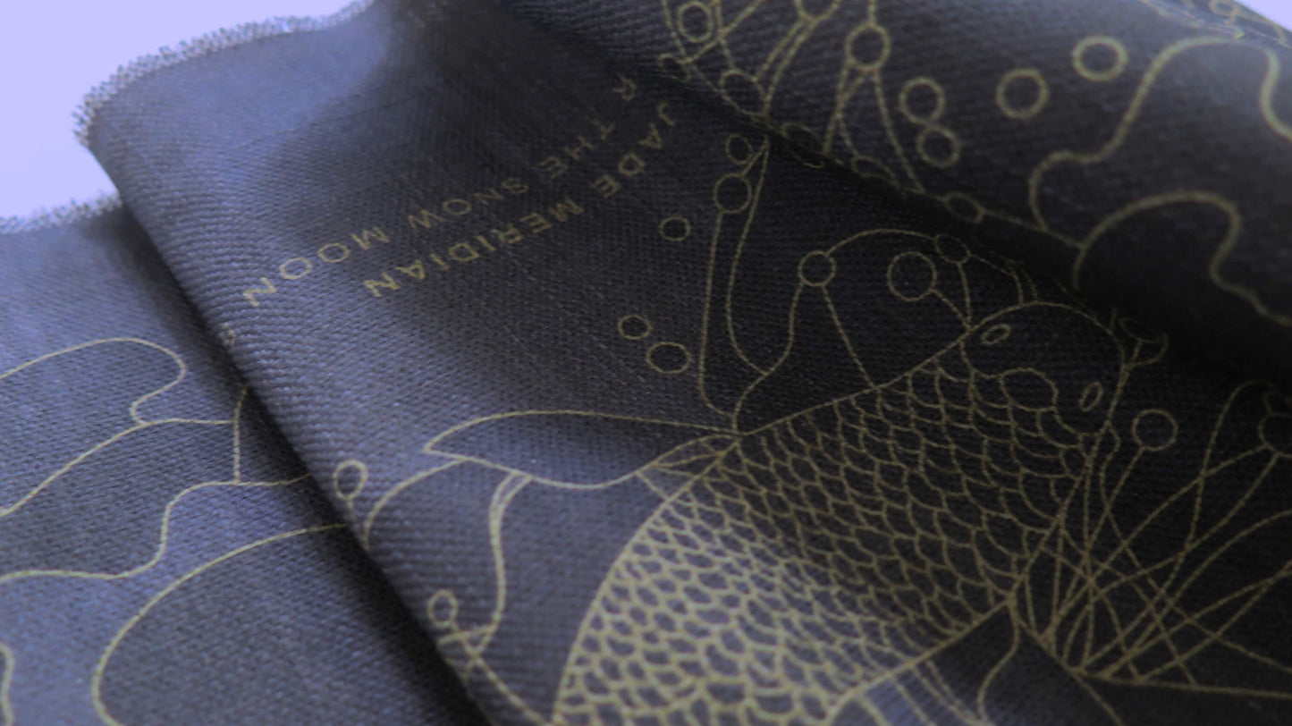 Under the Snow Moon 5 | Atlas Collection | Linen Wall Hanging | Throw