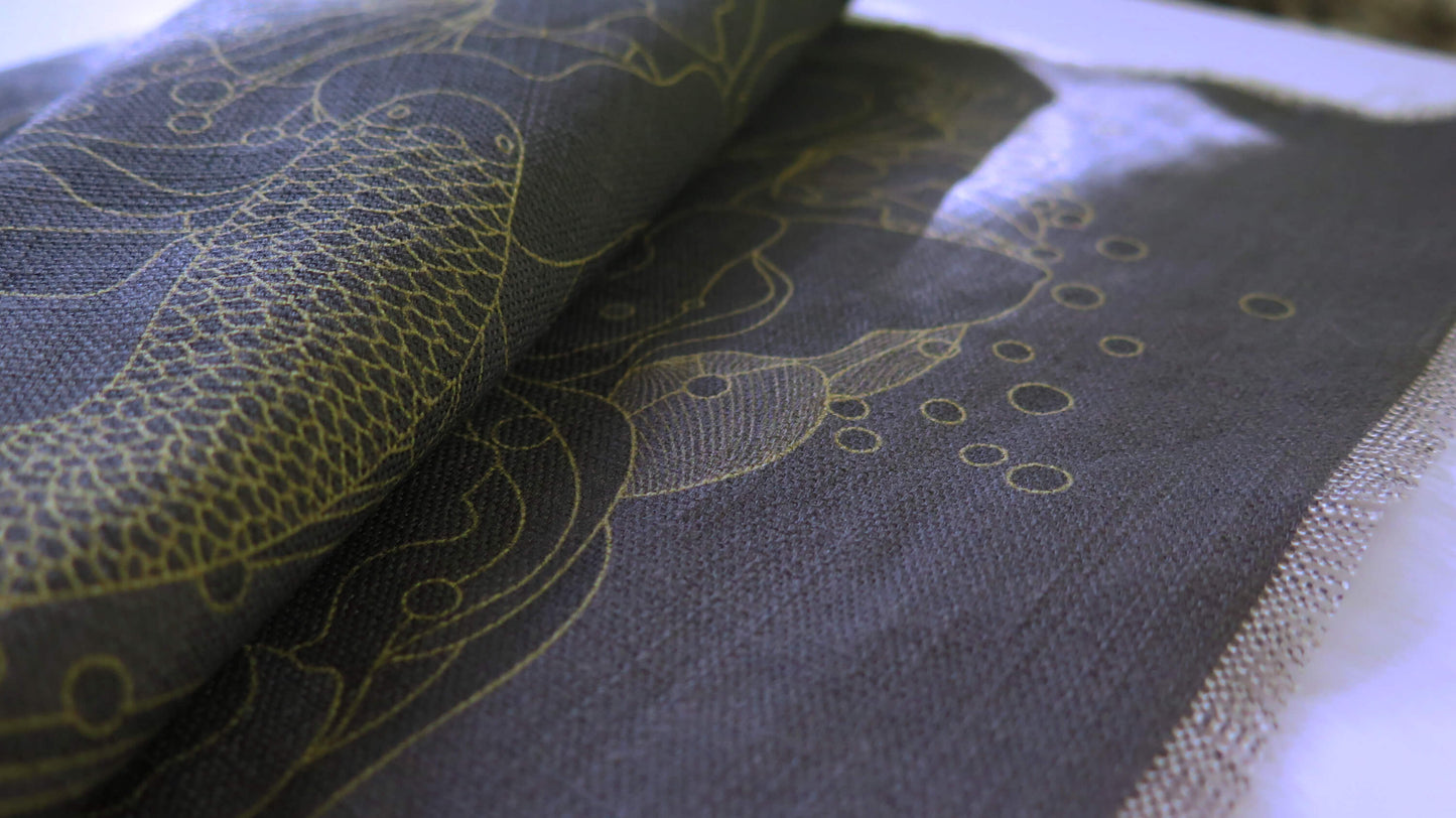 Under the Snow Moon 5 | Atlas Collection | Linen Wall Hanging | Throw