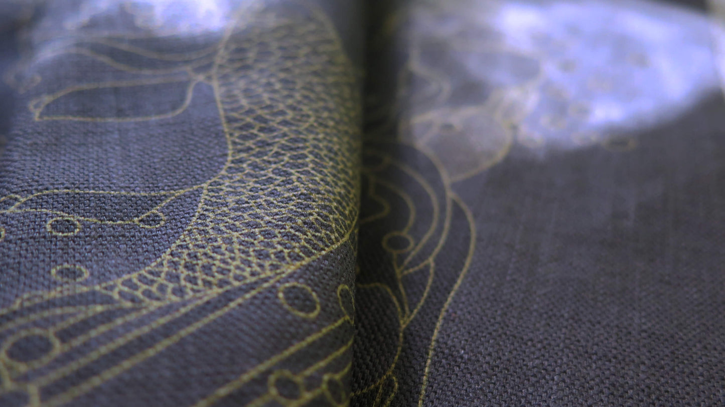 Under the Snow Moon 5 | Atlas Collection | Linen Wall Hanging | Throw