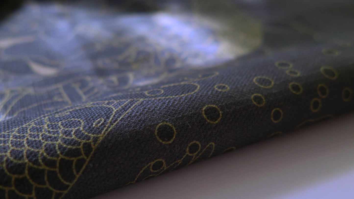 Under the Snow Moon 5 | Atlas Collection | Linen Wall Hanging | Throw