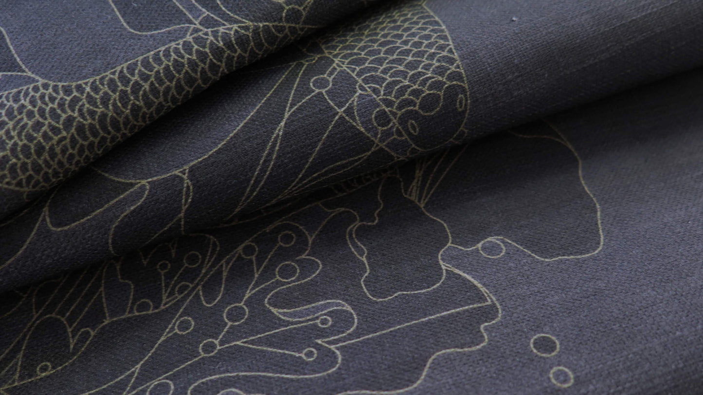 Under the Snow Moon 5 | Atlas Collection | Linen Wall Hanging | Throw